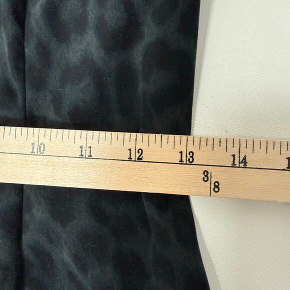 Women’s Leopard Print Short Sleeve Bodycon Dress Gray Green Size 2 - Picture 8 of 9